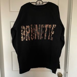 Brunette Big Sister Sweatshirt leopard